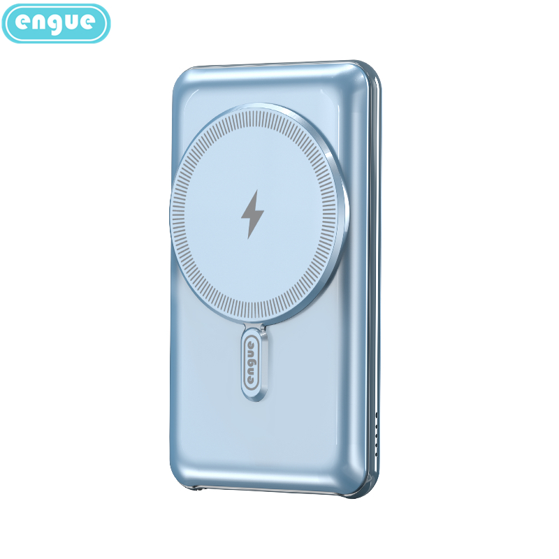 恩谷（ENGUE） EG-PD10 10000mAh 自带线无线充移动电源 天空蓝（单位：个）